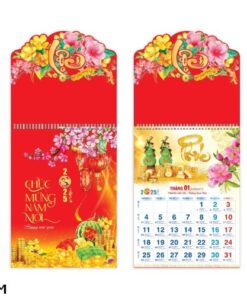 Lịch treo tường tháng kích thước 30x40 cm