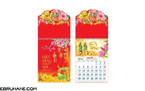 Lịch treo tường tháng kích thước 30x40 cm